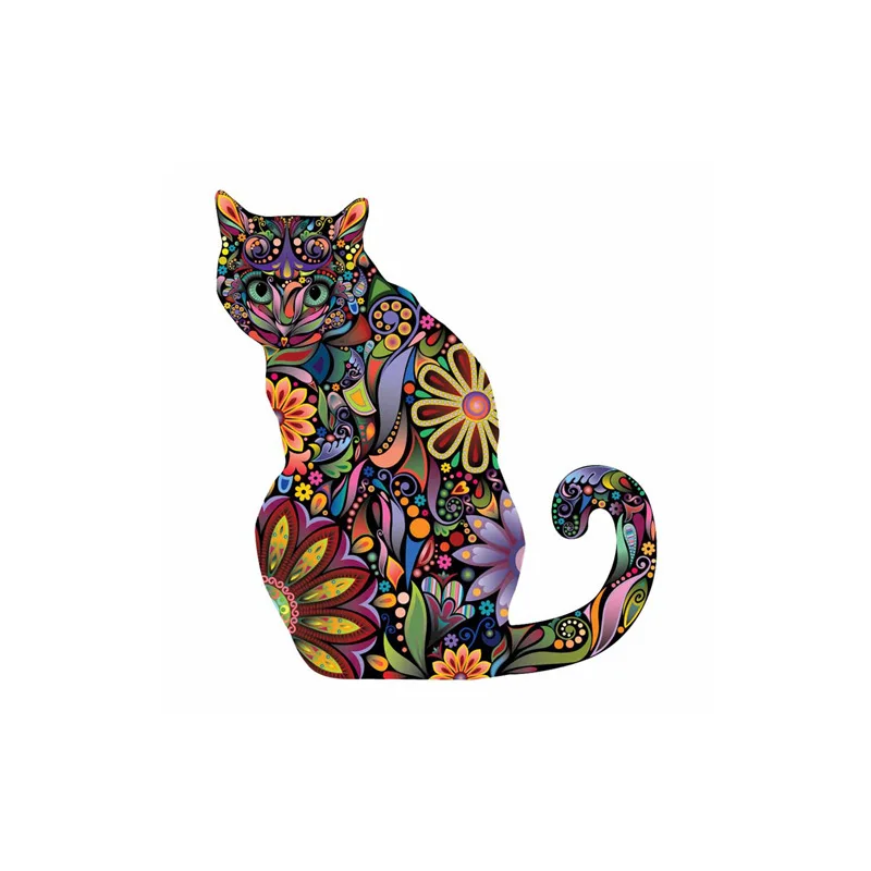 

Colored patterned cat animal wall paste Children's room home decoration creative custom PVC stickers