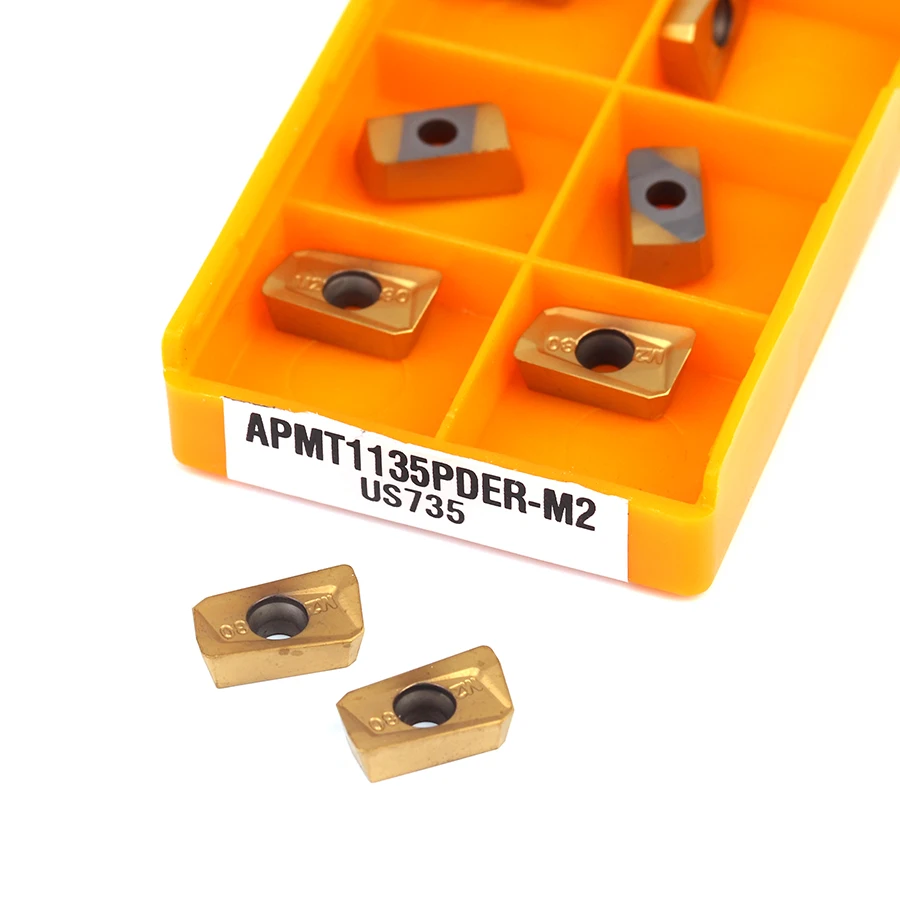 

10pcs APMT1135PDER-M2 VP15TF Carbide blade Milling Cutter CNC lathe Tool Milling Insert Milling turning tool For stainless steel
