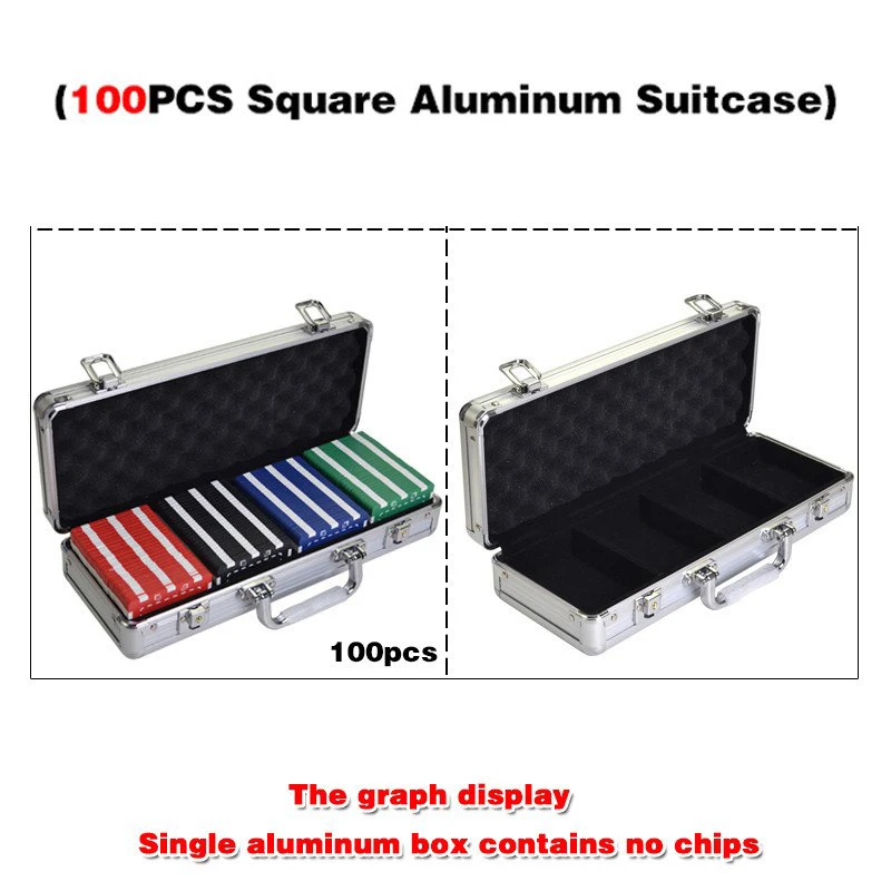 100 шт. квадратный фишки для покера Ёмкость костюм чехол чип контейнер
