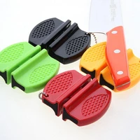portable mini kitchen knife sharpener kitchen tools accessories creative butterfly type two stage camping pocket knife sharpener