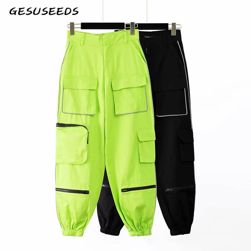 Женские спортивные брюки повседневные мешковатые карго с высокой талией зимние