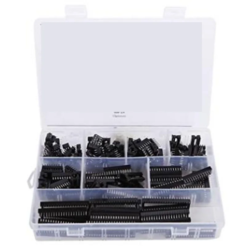 150 шт. 2 54 мм Шаг DIP IC гнездо адаптера Комплект классификации 6 8 14 16 18 24 28 40 Pin