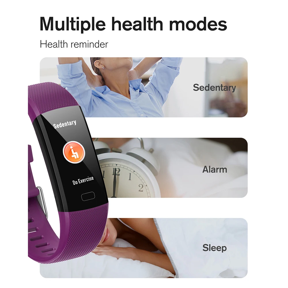 

Dreat Fitness Tracker HR Activity Tracker Heart Rate Monitor IP67 Waterproof Smart Band Step Counter Sleep Monitor for Kids Men