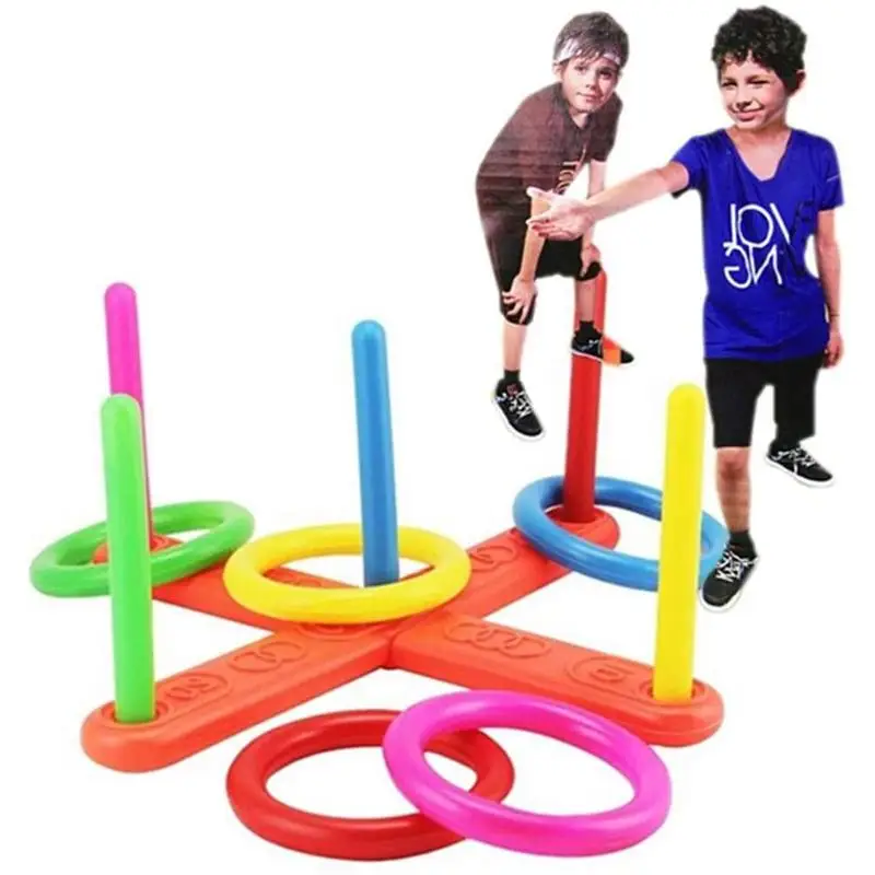 

Kids Throwing Plastic Ring Ferrule Funny Outdoor Sport Hoop Quoits Toy Cross Garden Games Pool For Children Gift