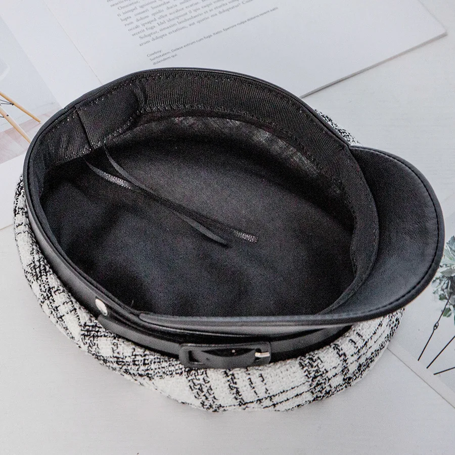 USPOP 2019 Женская кепка газетчика в стиле пэчворк клетчатая полиуретановая Кепка с