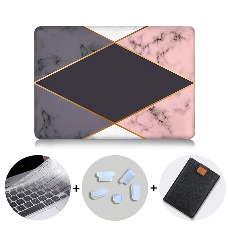 MB15 MTT жесткий чехол с мрамором для Macbook Air 11 13 Pro retina 13 15 дюймов с сенсорной панелью для ноутбука a2159 a1706 a1534 a1466 Funda - Цвет: MB15