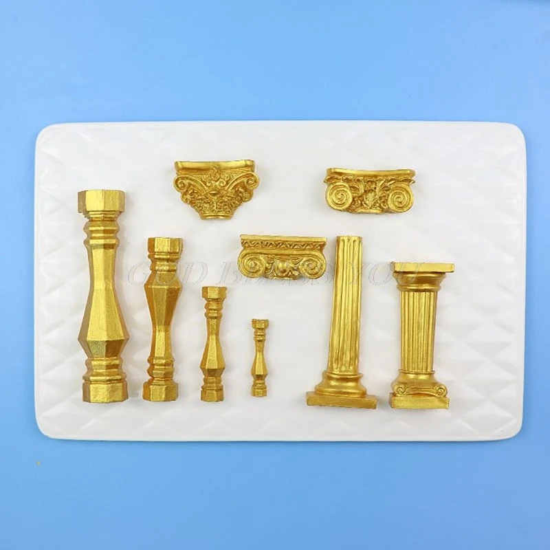 Ancient Greek Pillars Mold Roman Column Sugarcraft Chocolate Pastry Polymer Clay Epoxy Resin Art Crafting Tools Drop Ship | Дом и сад