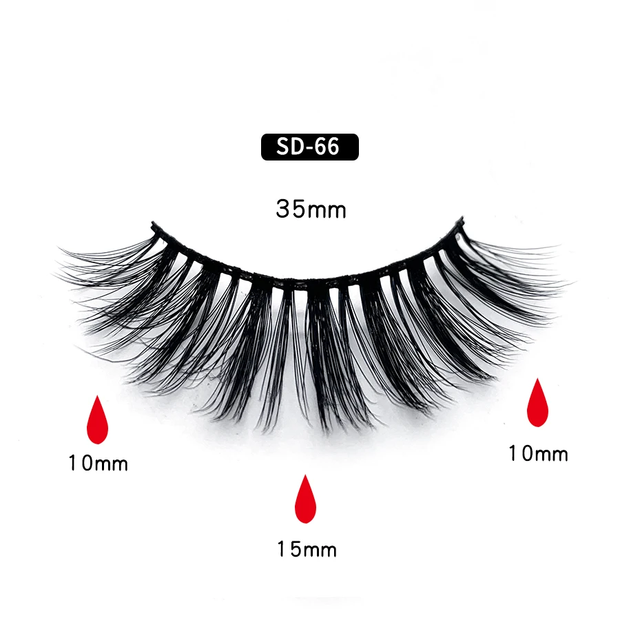 SD-66 Clotobeauty 3d норковые ресницы накладные ресницы натуральные толстые длинные объемные ресницы тонкие Накладные ресницы макияж расширение-SD - Цвет: SD-66