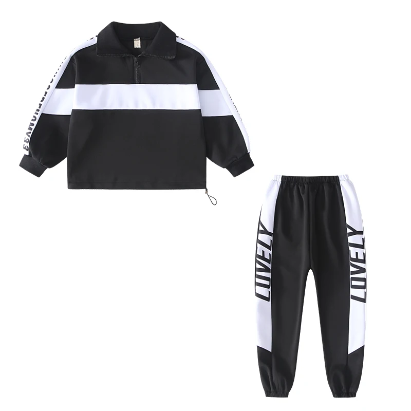 2021 Spring School Kids Side Striped Outfits Top Shirts & Pants 2Pcs Girls Clothing Sets Autumn Teens Sports Clothes For | Детская