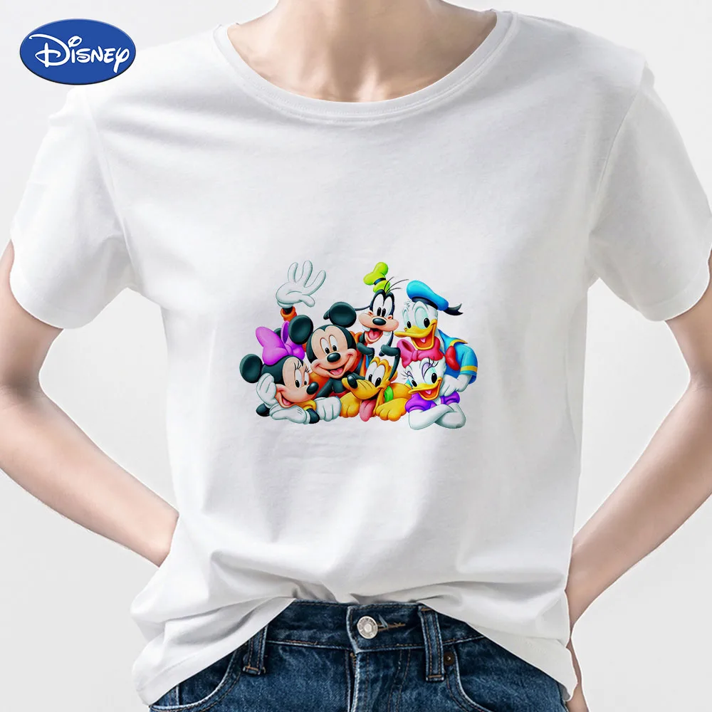 

Disney Mickey Mouse Family Look T Shirts Women Funny White Vogue Oversize Hipster Top Brand Best Friends Forever Tshirt Crewneck