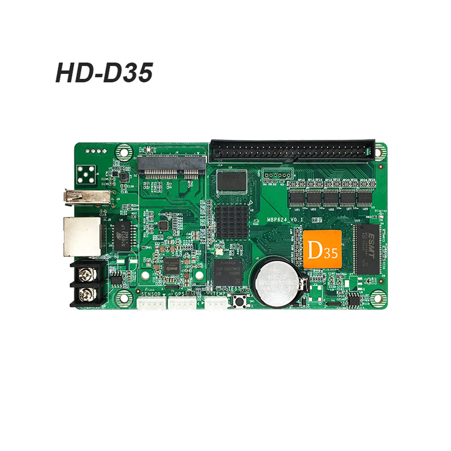 HD D15+Temperature Display WiFi Controller RGB Full Color LED Sign Controller Comms with USB LAN WIFI TCP/IP enlarge