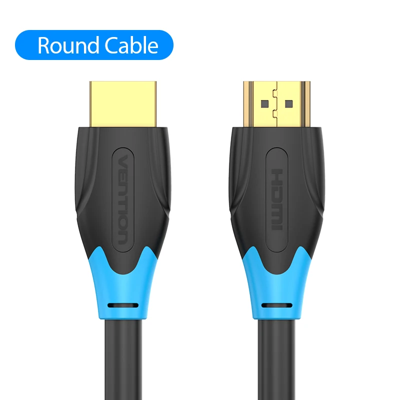 Vention Кабель HDMI 2,0 v 1 м 2 м 3 м 5 м 10 м супер Скорость 4K HDMI 2,0 кабель 3D 60 Гц для HDTV ЖК-дисплей проектор Ноутбук PS3 Кабель HDMI 2,0 - Цвет: Round Cable