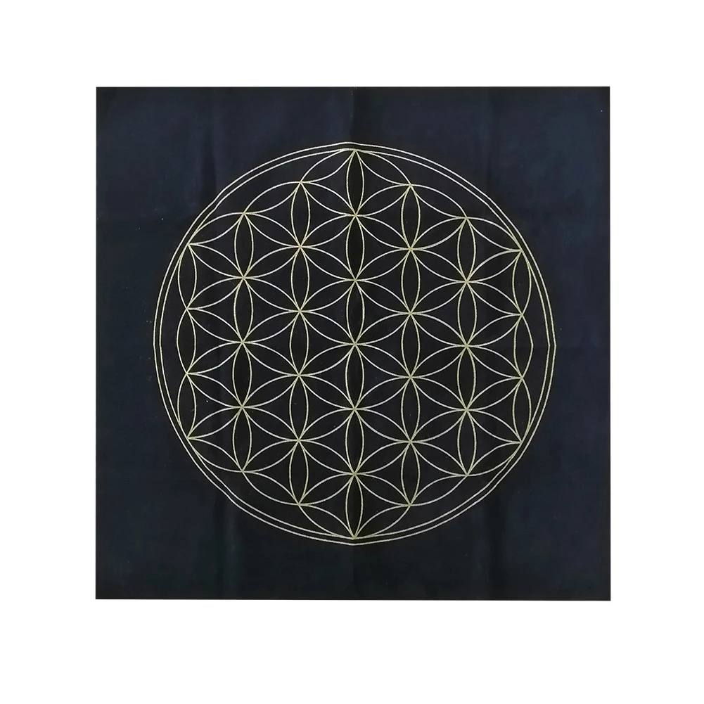 

The Flower Of Life Crystal Lattice Soft Lightweight Tarot Cards Special Tablecloth Tarot Deck Game Table Cloth Board Games