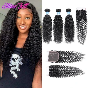 Бразильские натуральные кудрявые волосы, 3 пряди плетения, пряди с 1 застежкой, 4x4, индивидуальные, от 8 до 28 дюймов, не Реми