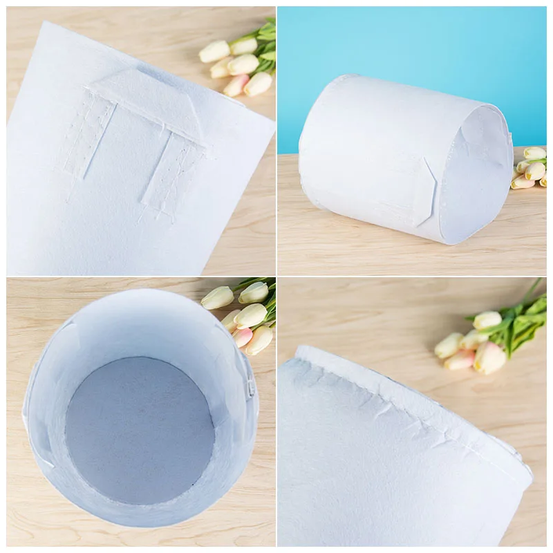 Садовый нетканый мешок для растений круглые горшки с ручками Воздухопроницаемый