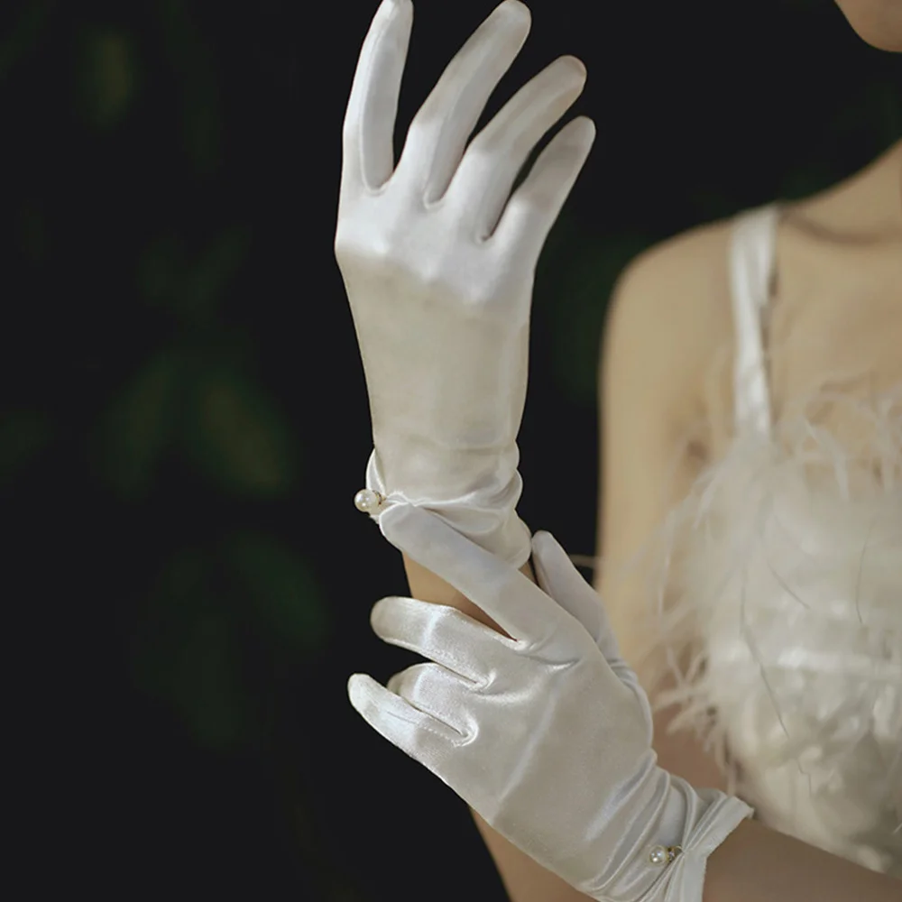 

1 pair of Elegant Wedding Satin Short Bridal Wedding