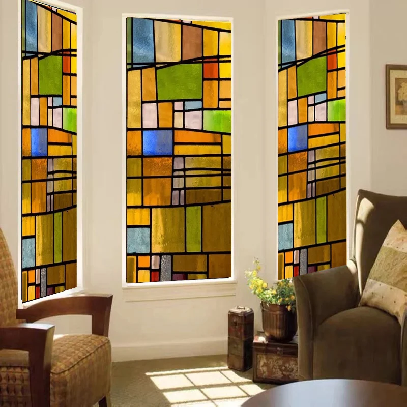 Изготовление размеров под заказ электростатического матовое витражная плёнка