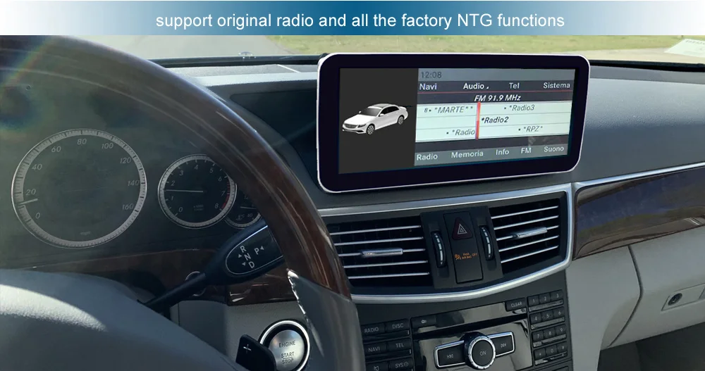 10,2" 4+ 64G Android мультимедийный сенсорный экран для Mercedes Benz E Class W212 автомобильный Comand дисплей обновление с радио gps навигацией