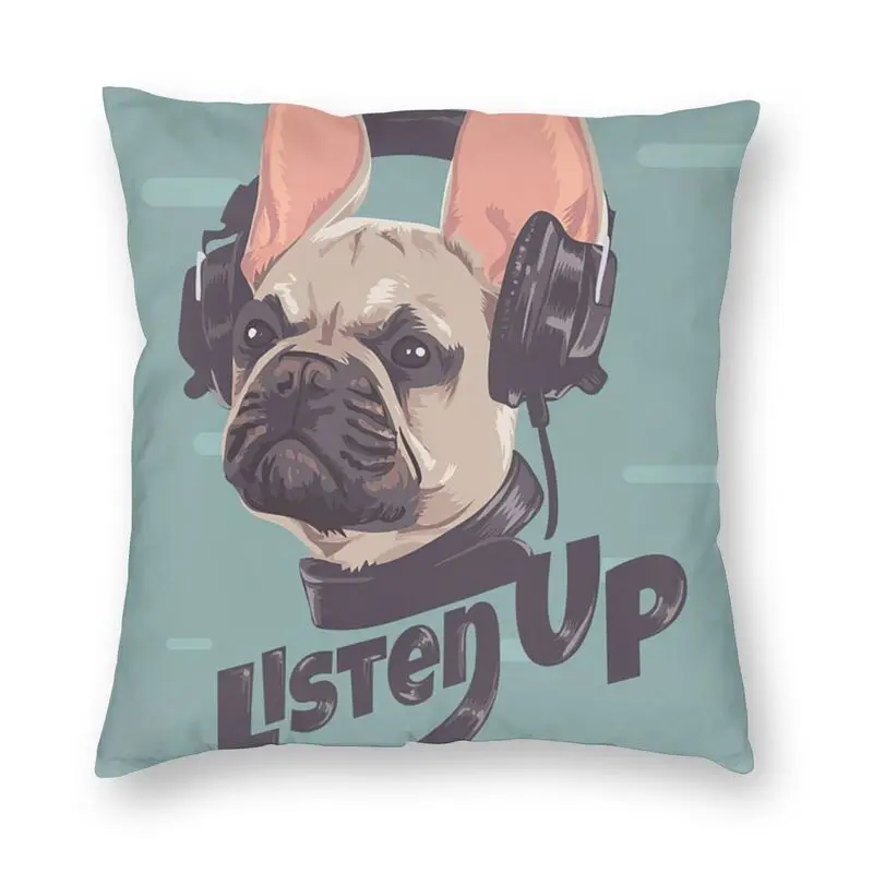 

Квадратная наволочка под заказ в виде французского бульдога, домашняя декоративная 3D двухсторонняя наволочка для домашних животных, собак,...