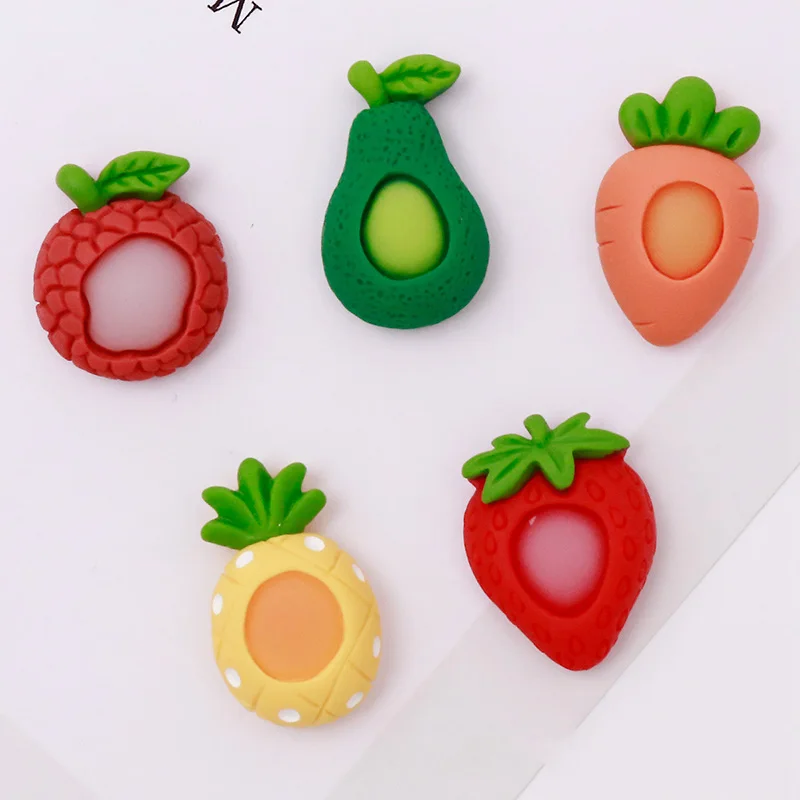 

Кабошон кавайный из смолы с имитацией фруктов, 20 шт./лот, искусственная ананас, клубника для бантов для волос, аксессуары «сделай сам» для ск...