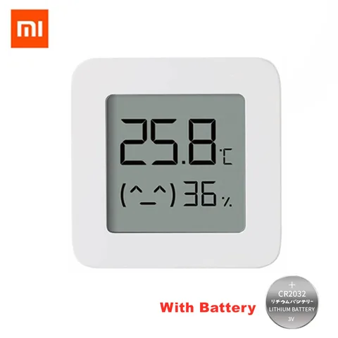 Bluetooth-термометр Xiaomi Mijia 2, беспроводной умный электрический цифровой гигрометр, термометр, работает с приложением Mijia и аккумулятором