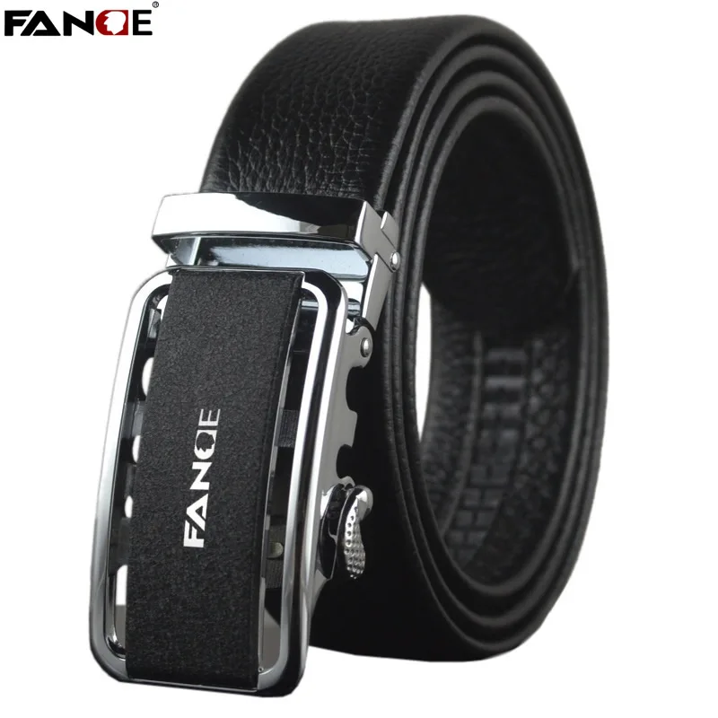 

FANGE mens belts leather male slide ratcher belts for men luxury designer brand men belt high quality genuine leather FG2540