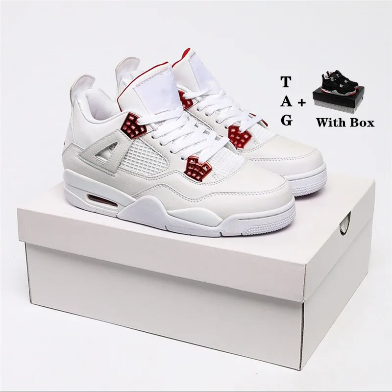 

Red Metallic 4s Mens Basketball Shoes University Blue Pure Money Cool Grey Royalty Sail Shoes 4 Women Sports Sneakers