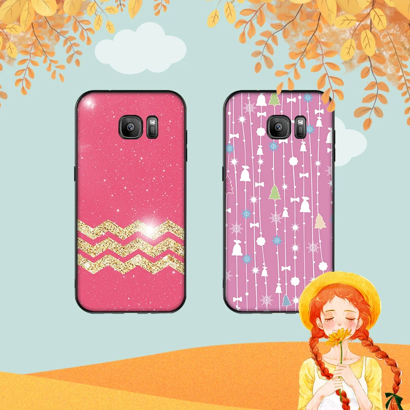 Украшение с фоном Мягкий силиконовый чехол для телефона Samsung Galaxy S6 S8 Edge S7 S9 Plus S10 S10E