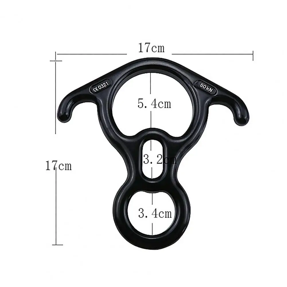 

50KN Rescue 8 Shape Descender Gear Tool for Rock Climbing Training Aerial Yoga