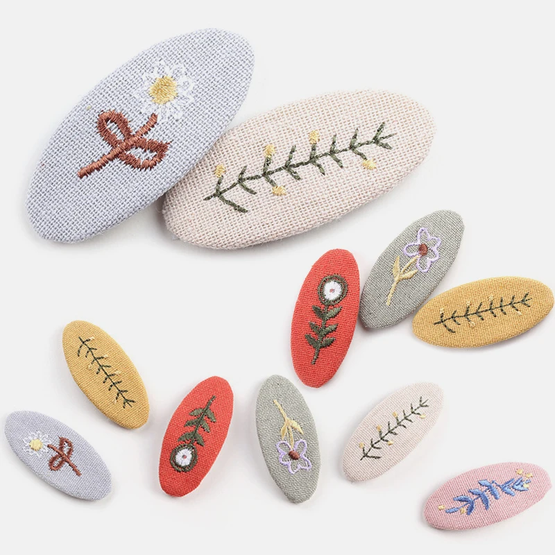 Заколка для волос с вышивкой Женская заколки девочек аксессуар |