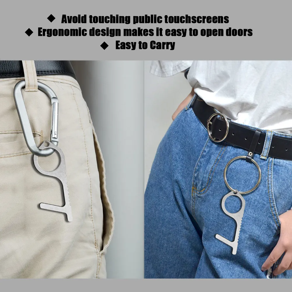 Бесконтактный безопасный Лифт открывалка двери защитная изоляция латунный ключ