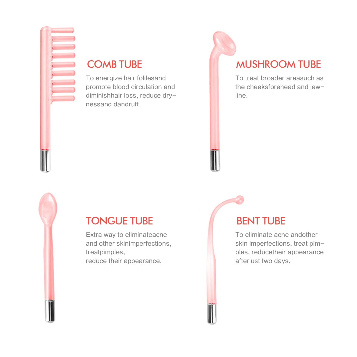 Высокочастотный электрод палочка Электротерапия Стекло трубка Красота