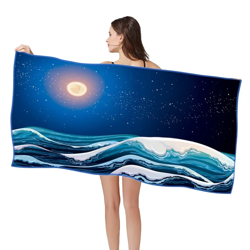 

Swimming Towel Fabric Sand Free Multifuntion Beach Towels 3D HD Printed Beach Quik Dry Microfiber SERIES 1 160*80cm