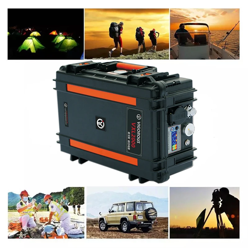 

Allpowers Portable Solar Generator 2000Wh 18650 Power Station Pure Sine AC Output For Camping RVing Emergency Rescue