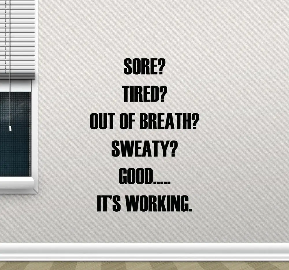 

Gym Wall Decal Motivational Fitness Art Quote Vinyl Stickers Workout Decor Home Decorations Sticker Murals Bedroom Boys G770