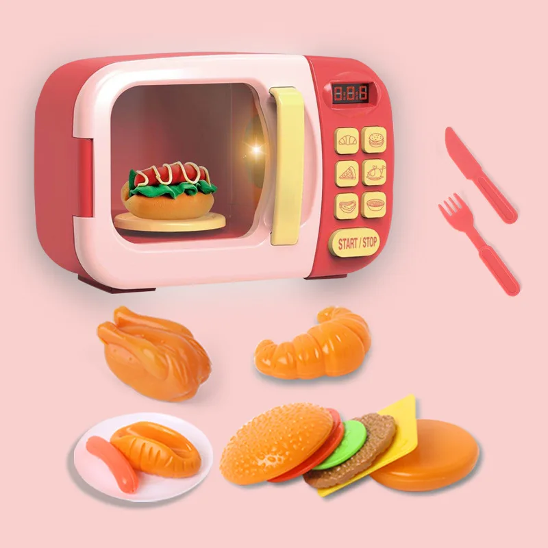Kid's Kitchen Toys Simulation Microwave Oven Educational Mini Food Pretend Play Cutting Role Playing Girls | Игрушки и хобби