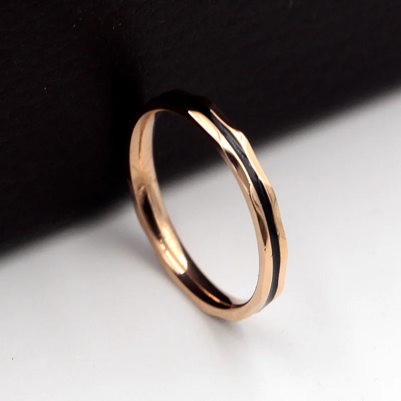 Классические черные кольца керамические из титановой стали для влюбленных