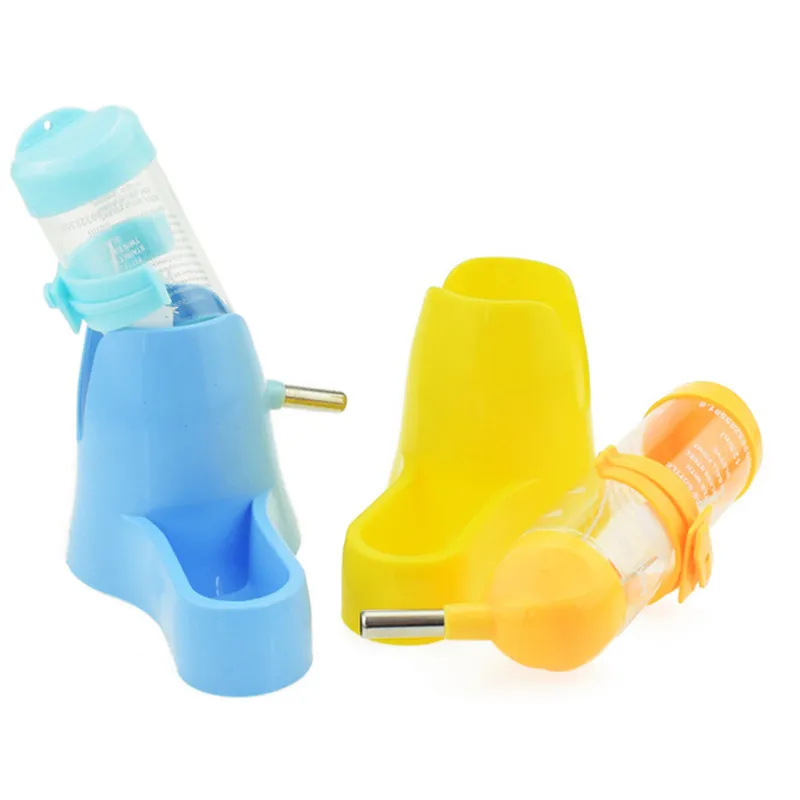 

3 in 1 Pet Hamster Water Bottle Food Container Drinking Feeding Rest 80ml/125ml