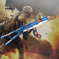 498pcs ak 47 assault rifle technical model building blocks set military weapon bricks city game gun toys for children