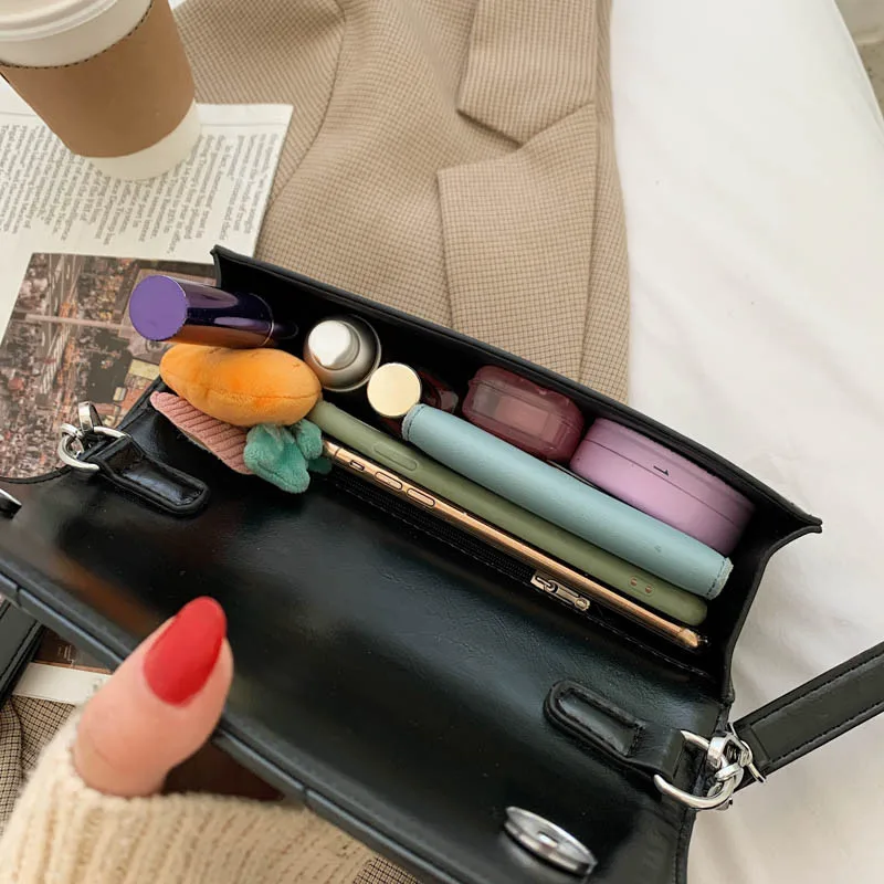 

Classic Sewing Thread Chain Tote Bag Luxury Women Small Flap Clutch Shoulder Bag Wallet Female Leather Quilted Crossbody Handbag