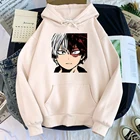 Толстовки с рисунком из аниме Моя геройская Академия Тодороки шото, Мужская толстовка большого размера с круглым вырезом, харадзюкума, японский флисовый пуловер, худи, Топ