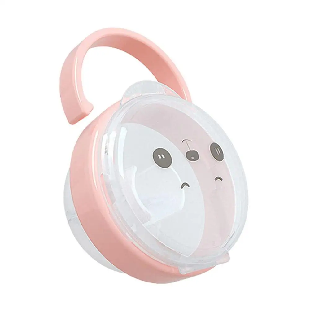 

Baby Soother Pacifier Storage Box Transparent Dustproof Travel Dust Nipple Storage Box Case Portable Pacifier Holder Case