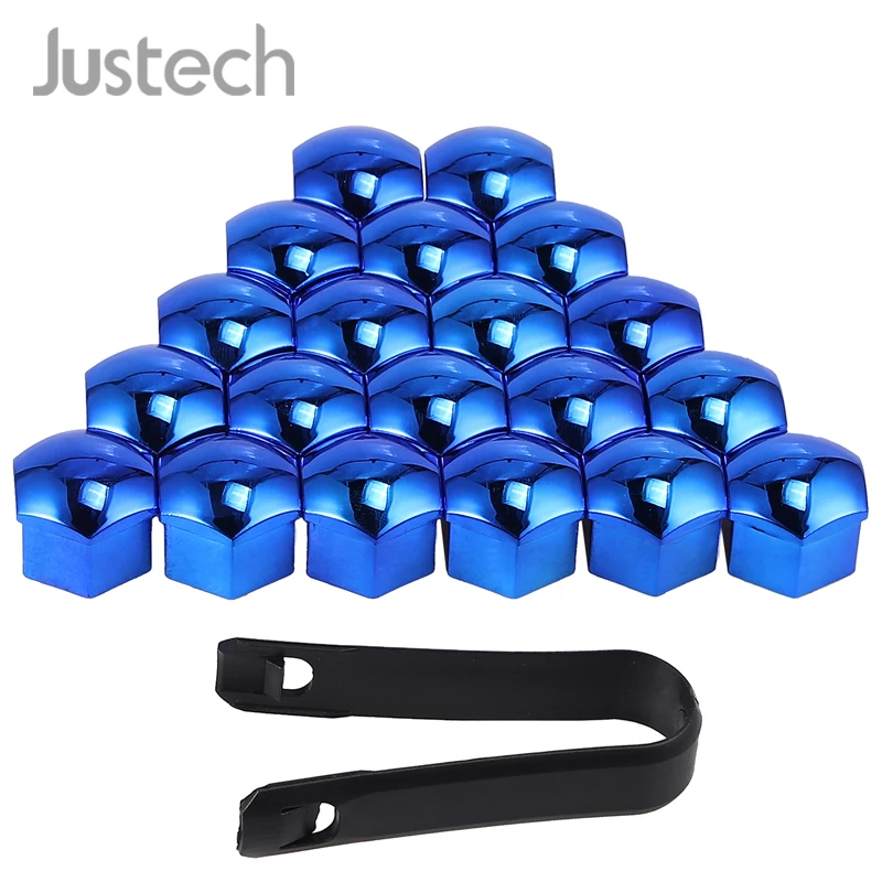 Justech 20 шт. 17 мм автомобильные СПЛАВ КОЛЕСНЫЕ гайка с болтом крышка головки хром