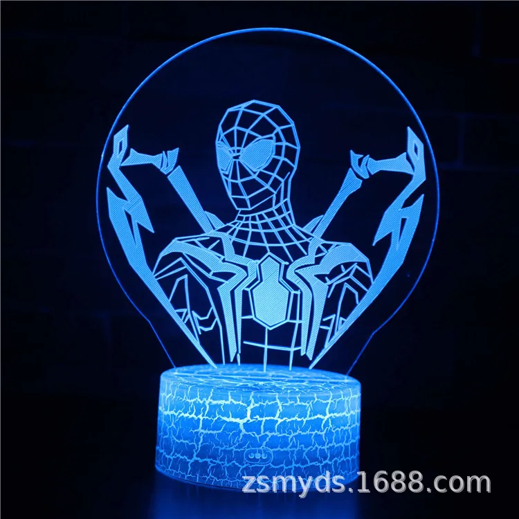

Disney Marvel Spiderman series 3D table lamp LED lamp creative gift visual stereo colorful night lamp children birthday toy gift