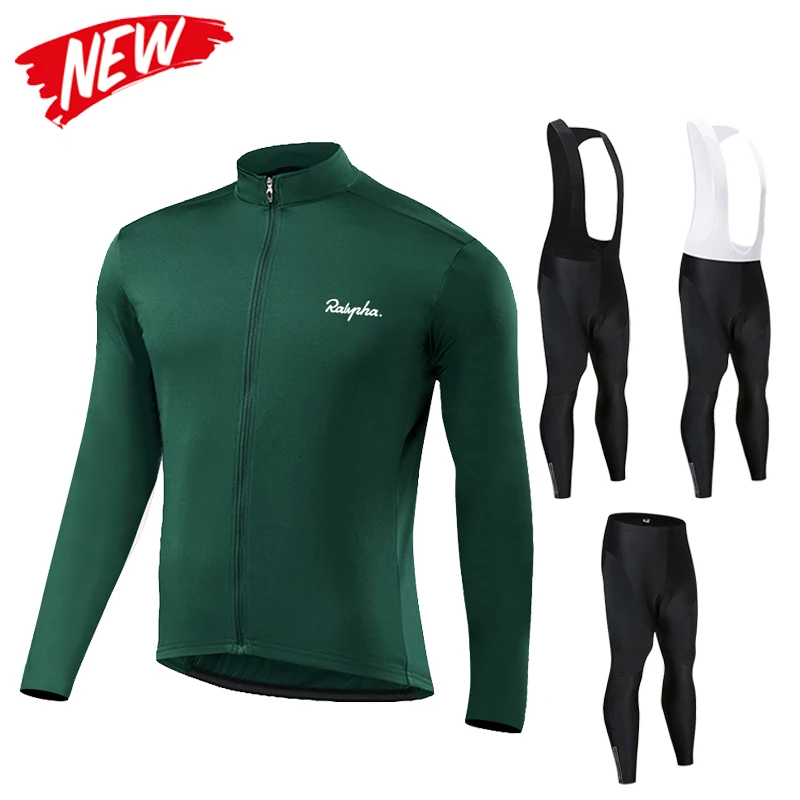

2021 Autumn Cycling Jersey Ralvpha Men's Spring Long Sleeve Clothing Ciclismo Bicycle Clothes Triathlon Profession Cycling Set