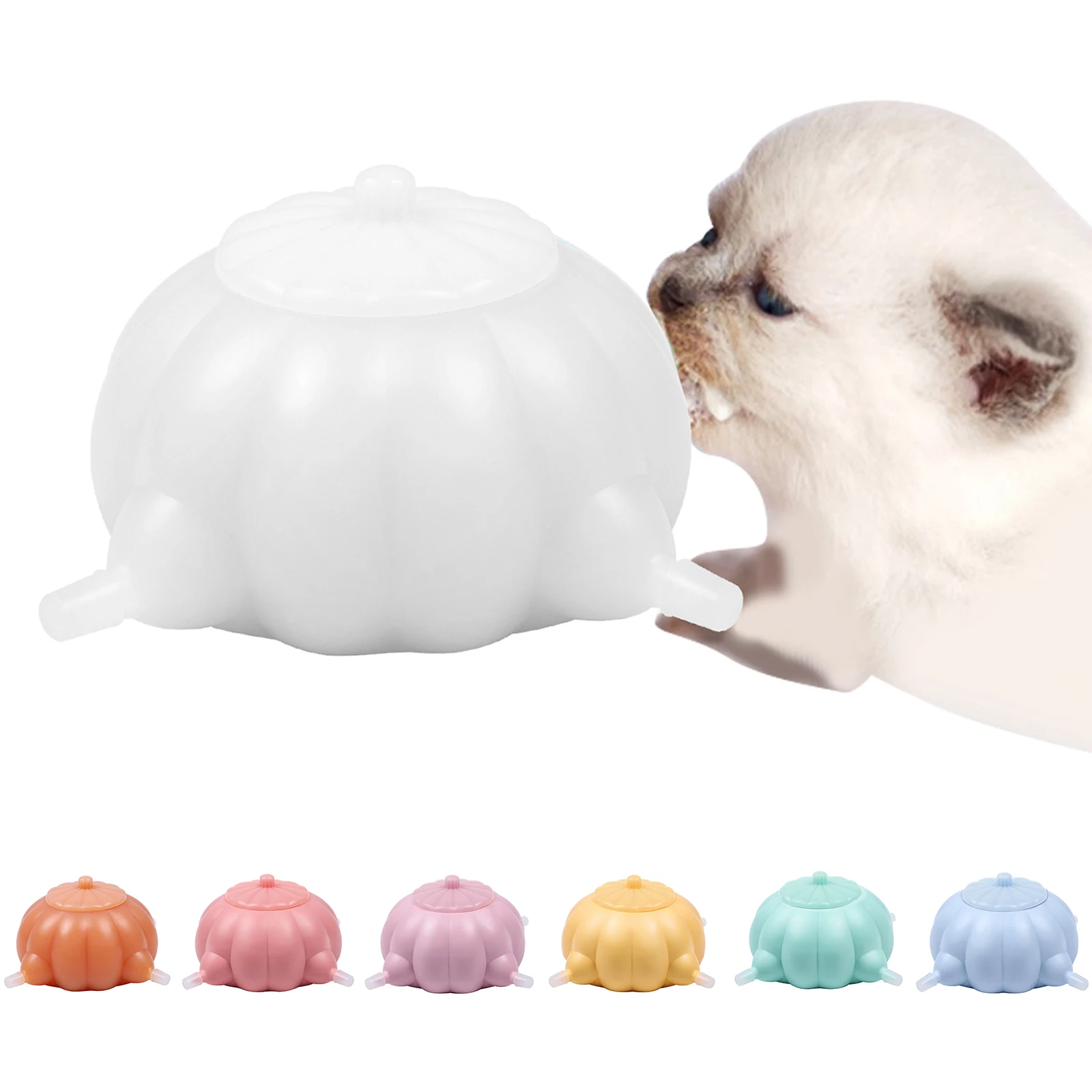Taz&oacute;n de alimentaci&oacute;n de leche para cachorros de 300ML, botella de lactancia, alimentador de burbujas con pezones-0