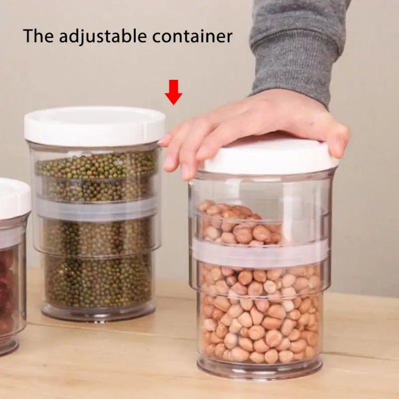 Wonderlife Vacuum Storage Tank With Lid For Fridge Spices Glass Telescopic Adjustable Food Containers | Дом и сад
