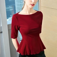 summer clothes for women 2021 new office ladies new hot sale fashion elegant small shirt inner match half sleeve off shoulder