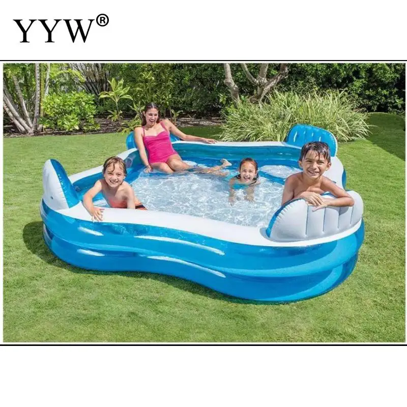 

Kids Inflatable Pool High Quality Children'S Home Use Paddling Pool Large Size Inflatable Square Swimming Pool For Baby