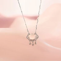 925 sterling silver ruyi lock pandent choker necklace for women charm jewelry clavicle chain necklace chinese style jewelry